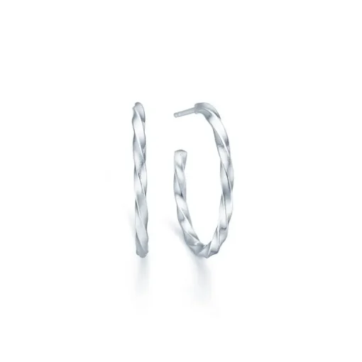 Id Fine Twist Creol Sterling Sølv Øreringe IDH001SL