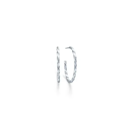 Id Fine Unicorn Hoops Medium Rhodineret Sølv Øreringe