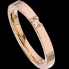 Ilove Rosaforgyldt Sølv Ring fra Scrouples med Diamant 0,03 Carat W/1P