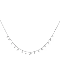 Jungle Vine Sparkle Sterling Sølv Halskæde fra byBiehl