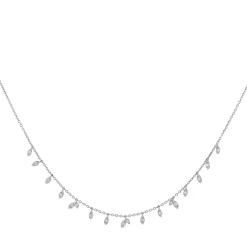 Jungle Vine Sparkle Sterling Sølv Halskæde fra byBiehl