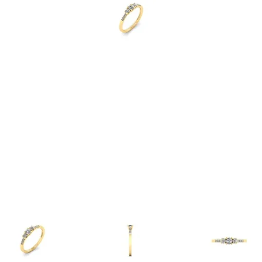 14 Karat Guld Ring fra Henrik Ørsnes Design med Brillanter 0,50 Carat W/SI