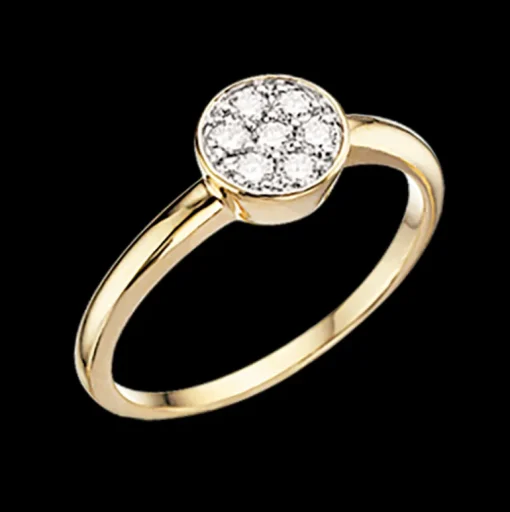 14 Karat Guld Ring fra Scrouples med Brillanter 0,18 Carat W/SI