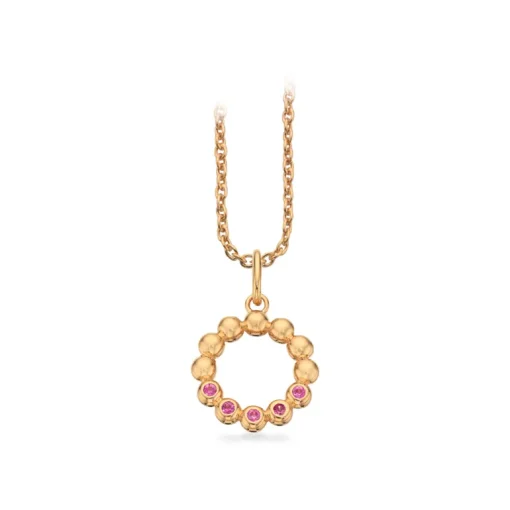 14 Karat Guld Vedhæng fra Scrouples med Pink Safir