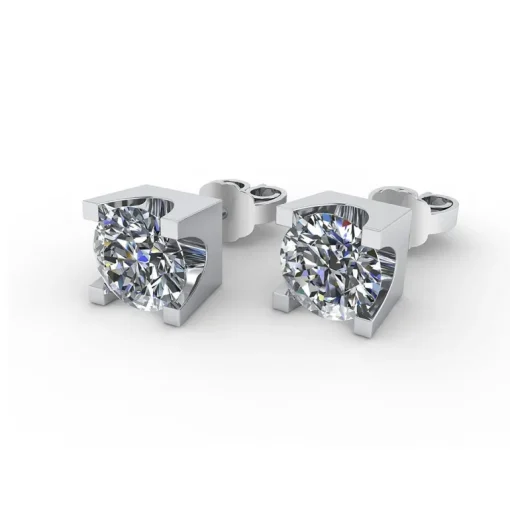 14 Karat Hvidguld Øreringe fra Henrik Ørsnes Design med Diamanter 1,40 Carat TW/SI