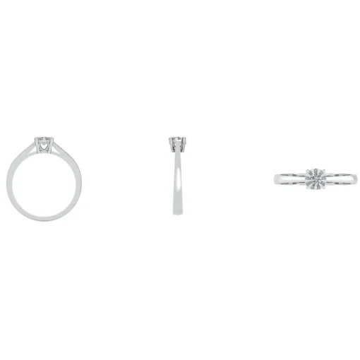 14 Karat Hvidguld Ring fra Henrik Ørsnes Design med Brillanter 0,40 Carat W/SI