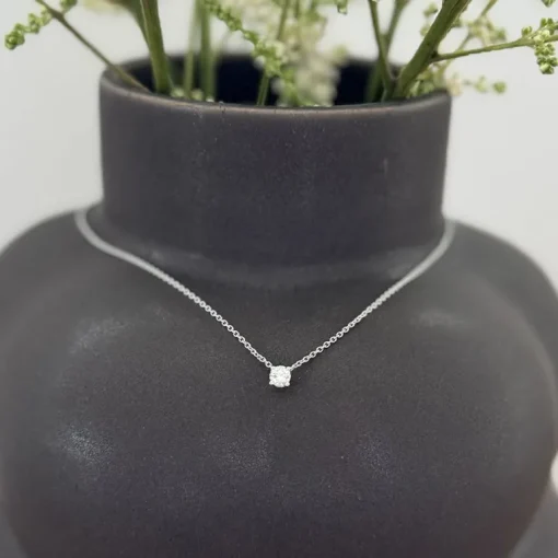 14 Karat Hvidguld Vedhæng fra Henrik Ørsnes Design med Brillant 0,50 Carat W/SI2