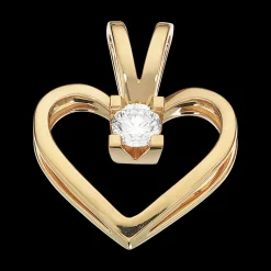 Kleopatra Hjerte Vedhæng 0,15 ct. i 14 Karat Guld fra Scrouples