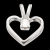 Kleopatra Hjerte Vedhæng 0,15 ct. i 14 Karat Hvidguld fra Scrouples