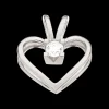 Kleopatra Hjerte Vedhæng 0,25 ct. i 14 Karat Hvidguld fra Scrouples