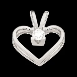 Kleopatra Hjerte Vedhæng 0,25 ct. i 14 Karat Hvidguld fra Scrouples