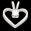 Kleopatra Hjerte Vedhæng 0,50 ct. i 14 Karat Hvidguld fra Scrouples