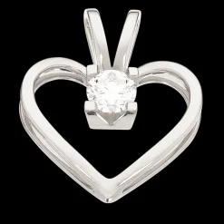 Kleopatra Hjerte Vedhæng 0,50 ct. i 14 Karat Hvidguld fra Scrouples