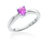 Kleopatra Jubilæum 14 Karat Hvidguld Ring fra Scrouples med Pink Safir