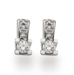 Kleopatra Queen Ørestikker 0,13 ct. i 14 Karat Hvidguld fra Scrouples