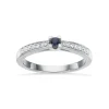Kleopatra Queen Ring 0,12 ct. i 14 Karat Hvidguld fra Scrouples med Safir