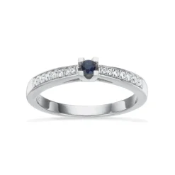 Kleopatra Queen Ring 0,12 ct. i 14 Karat Hvidguld fra Scrouples med Safir