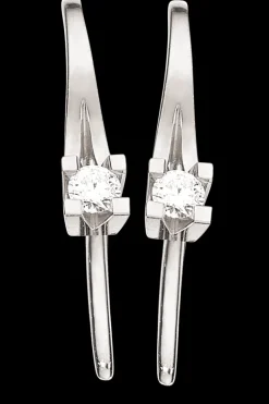 Kleopatra Øreringe 0,10 ct. i 14 Karat Hvidguld fra Scrouples