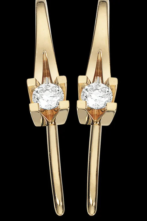 Kleopatra Øreringe 0,15 ct. i 14 Karat Guld fra Scrouples