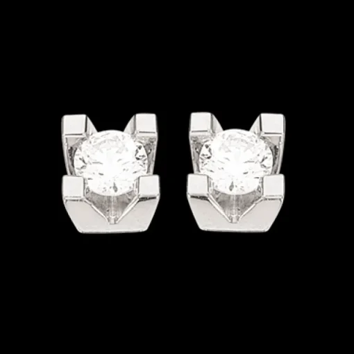 Kleopatra Ørestikker 0,15 ct. i 14 Karat Hvidguld fra Scrouples