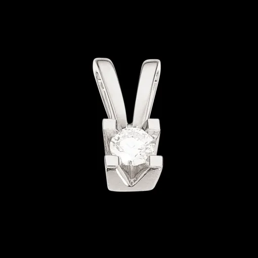 Kleopatra Vedhæng 0,15 ct. i 14 Karat Hvidguld fra Scrouples
