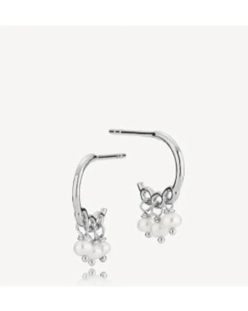 Majesty Creoles Sterling Sølv Øreringe fra Izabel Camille med Ferskvandsperler