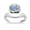 Marble Blue Sterling Sølv Ring fra Rabinovich med Månesten