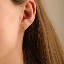 Mini Heart Earsticks Forgyldt Sølv Øreringe fra Pernille Corydon