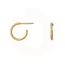 Mini Sparkle Forgyldt Sølv Øreringe fra byBiehl