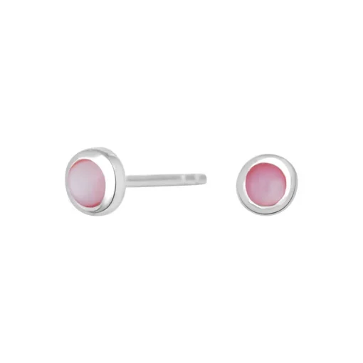 Nordahl Andersen Sterling Sølv Børneørestikker med Pink Perlemor