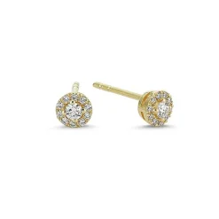 Nuran Cordelia Øreringe i 14 Karat Guld med Brillanter 0,22 Carat W/SI
