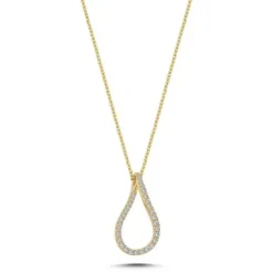Nuran Valentina Small 14 Karat Guld Vedhæng med Diamanter 0,25 Carat W/SI