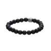 ONYX ARMBÅND MATTE 8MM SØLV