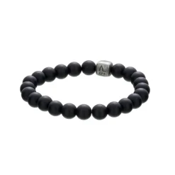 ONYX ARMBÅND MATTE 8MM SØLV