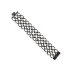 Orion Armor Slim Sterling Sølv Armbånd fra By Birdie med 14 Karat Guld