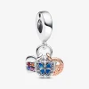 Pandora Moments Butterfly Heart Preace Sterling Sølv Charm