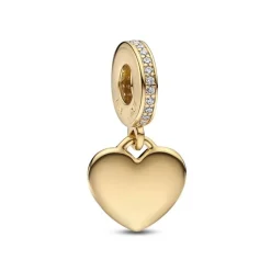 Pandora Moments Hjerte Forgyldt Sølv Charm 768761C01