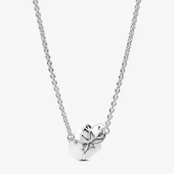 Pandora White Rose Sterling Sølv Halskæde