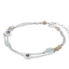 Pernille Corydon Autumn Sky Sterling Sølv Armbånd med Rainbow Månesten, Labradorit Og Akvamarin