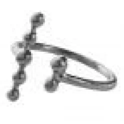 Pernille Corydon Double Silver Pearl Ring i Sortrhodineret Sølv