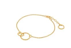 Pernille Corydon Double Twisted Bracelet Armbånd i Forgyldt Sølv