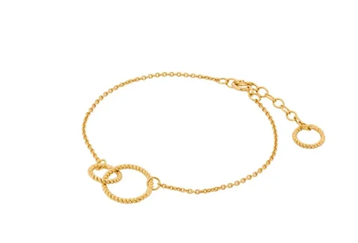 Pernille Corydon Double Twisted Bracelet Armbånd i Forgyldt Sølv