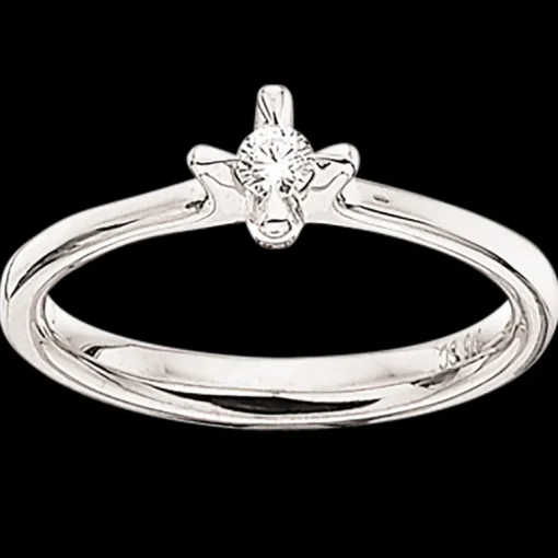 Primo Amore 9 Karat Hvidguld Ring fra Scrouples med Brillant 0,10 Carat