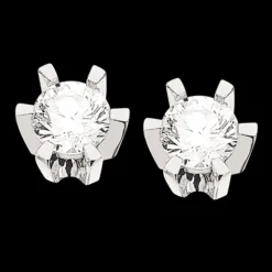 Prinsesse 14 Karat Hvidguld Ørestikker fra Scrouples med Diamanter 0,34 Carat W/VVS
