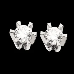 Prinsesse Ørestikker 0,18 ct. i 14 Karat Hvidguld fra Scrouples