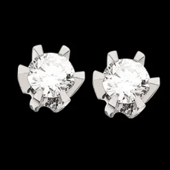 Prinsesse Ørestikker 0,26 ct. i 14 Karat Hvidguld fra Scrouples