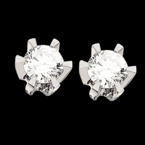 Prinsesse Ørestikker 0,26 ct. i 14 Karat Hvidguld fra Scrouples