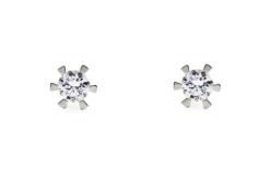 Prinsesse Ørestikker 0,26 ct. i 14 Karat Hvidguld fra Scrouples