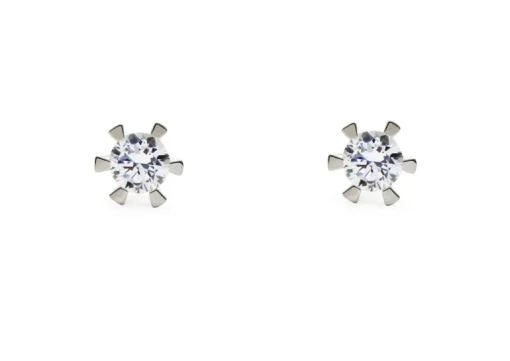 Prinsesse Ørestikker 0,26 ct. i 14 Karat Hvidguld fra Scrouples