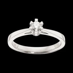 Prinsesse Ring 0,10 ct. i 14 Karat Hvidguld fra Scrouples